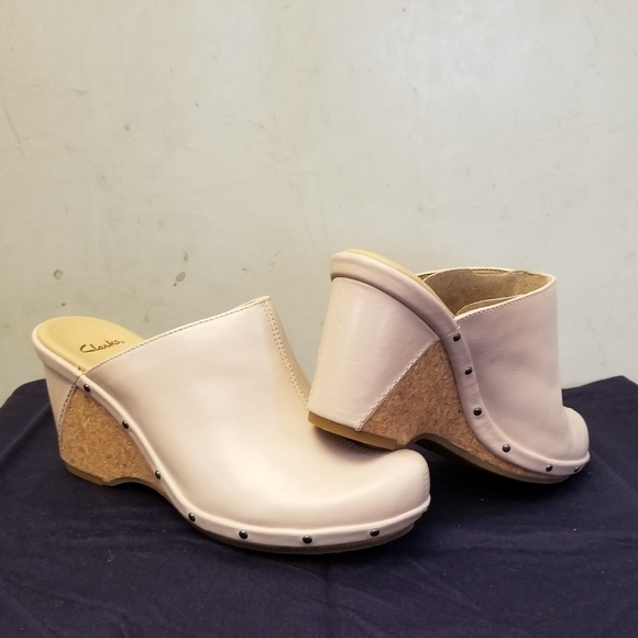 clarks open back shoes
